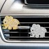 Flash Sale ???? 4 Pieces Car Air Vent Clips Elephant Car Air Conditioning Freshener Clip Rhinestone Elephant Air Vent Decorations With 4 Pieces Fragrance Pads For Auto And C ✔️ -Car Seat Covers shop 51BejO0W18L