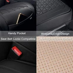 Best reviews of ???? 1 Pair Luxury Faux Leather Car Seat Covers Front Bottom Seat Cushions Covers, Anti-Slip And Wrap Around The Bottom, Fit 95% Of Vehicles - Black B-diamond-b ⌛ -Car Seat Covers shop 51BtxUCyEvL 1