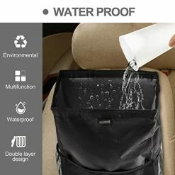 Cheap ???? Hanging Car Trash Bag, Washable Eco-Friendly Car Trash Can, Car Garbage Bag With Storage Pockets, For Outdoor Traveling Vehicles (Black) ???? -Car Seat Covers shop 51C85P9WXkL