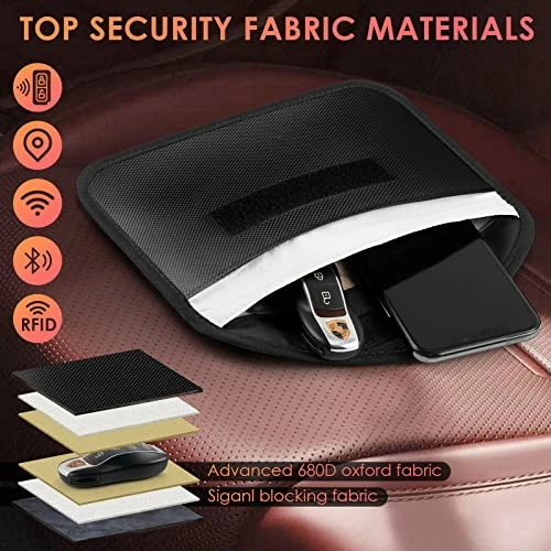 Discount ???? 2 Pack Faraday Bags For Car Keys And Cell Phone, Signal Blocking Key Pouch, Anti Theft Car Protection, Cell Phone WiFi/GSM/LTE/NFC/RFID/Keyless Entry Fob Signal Blocking Pouch Black ⌛ 4 Discount ???? 2 Pack Faraday Bags For Car Keys And Cell Phone, Signal Blocking Key Pouch, Anti Theft Car Protection, Cell Phone WiFi/GSM/LTE/NFC/RFID/Keyless Entry Fob Signal Blocking Pouch Black ⌛ - Image 2
