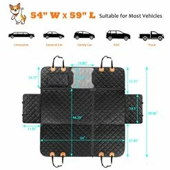 Flash Sale ???? 4-in-1 Convertible ???? Dog Car Seat Cover 100% Waterproof ???? Dog Seat Cover Nonslip ???? Dog Hammock 600D Heavy Scratchproof Pet Seat Cover For Cars Back Seat With Mesh Window For Cars Trucks And SUVs Grey ✨ -Car Seat Covers shop 51ColITSaCL