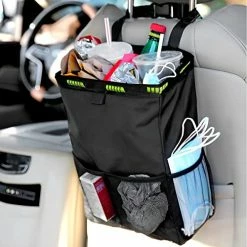 Best Sale ???? Hanging Car Trash Can With Storage Pockets, Waterproof Leakproof Oxford Auto Garbage Bag, Vehicle Multi-Use Organizer For Outdoor Traveling, Foldable Trash Bin Universal For Truck, SUV, Home, Offic ⭐ -Car Seat Covers shop 51CpLL9K2tL