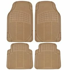 Discount ???? Heavy Duty 4pc Front & Rear Rubber Floor Mats For Car SUV Van & Truck-All Weather Protection Universal Fit Camo ⭐
