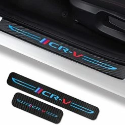 Deals ???? 4Pcs Car Door Sill Protector For Honda CRV Accessories Fit For CRV 2006-2022,Carbon Fiber Leather,Reflective Automotive Door Entry Guard Decoration Sticker,Door Threshold Scuff Plate Cover B-blue ⭐ -Car Seat Covers shop 51CrXDlXwGL. AC