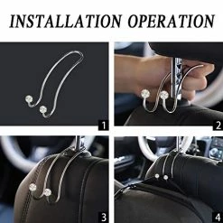 Hot Sale ???? Auto Hooks Bling Car Hangers Organizer Seat Headrest Hooks Strong And Durable Backseat Hanger Storage Universal For SUV Truck Vehicle 2 Pack (White) ???? -Car Seat Covers shop 51DkBQyP0aL