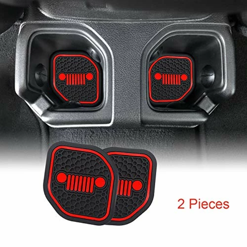 Best Sale ???? Auovo Auto Cup Holder Inserts Coaster Fit For 2018 -2022 Wrangler JL JLU 2020-2022 Gladiator JT Cup Mat Pad Interior Decoration Accessories (4 Pcs Kit) (Red, For Deep Rear Cup Holders) ???? 6 Best Sale ???? Auovo Auto Cup Holder Inserts Coaster Fit For 2018 -2022 Wrangler JL JLU 2020-2022 Gladiator JT Cup Mat Pad Interior Decoration Accessories (4 Pcs Kit) (Red, For Deep Rear Cup Holders) ???? - Image 4