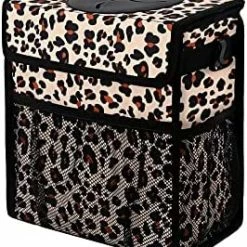 Coupon ???? Car Trash Can Leak Proof Car Trash Bin Waterproof Car Garbage Can With Lid For SUV Front Seat Multipurpose Car Hanging Bag For Headrest Collapsible And Portable With Storage Mesh Pocket, Black ???? -Car Seat Covers shop 51DvxPkKskL. AC