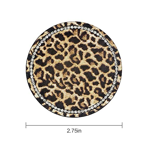 Coupon ???? 2.75" Car Cup Holder Coaster Car Coasters Leopard Print Bling Car Cup Holder Insert Coasters Bling Car Accessories Rhinestone Anti Slip Insert Coaster Suitable For Most Cars Gifts - 2PCS ???? 4 Coupon ???? 2.75" Car Cup Holder Coaster Car Coasters Leopard Print Bling Car Cup Holder Insert Coasters Bling Car Accessories Rhinestone Anti Slip Insert Coaster Suitable For Most Cars Gifts - 2PCS ???? - Image 2