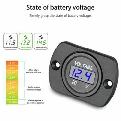 Flash Sale ???? DC 12V 24V Car Voltmeter LED Digital Display Voltmeter Panel, Waterproof Digital Round Panel Voltage Tester Gauge Meter With Terminals For Boat Marine Vehicle Motorcycle Truck ATV UTV (Blue Light) Gr ❤️ 17 Flash Sale ???? DC 12V 24V Car Voltmeter LED Digital Display Voltmeter Panel, Waterproof Digital Round Panel Voltage Tester Gauge Meter With Terminals For Boat Marine Vehicle Motorcycle Truck ATV UTV (Blue Light) Gr ❤️ -Car Seat Covers shop 51EYIwz6RoL