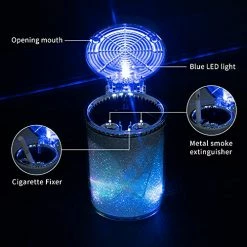 Top 10 ⭐ Car Ashtray Portable Smoke Cup Holder Home Cigarette Ash Tray With Colorful LED Light,Ideal For Truck Office Auto ???? -Car Seat Covers shop 51EuhbKQYTS
