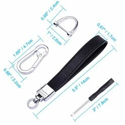 Flash Sale ✨ Genuine Leather Car Keychain, Universal Heavy Duty Key Fob Keychain Leather Key Chain Holder With 3 Keyrings And 1 Screwdriver For Men And ???? Women - Black ???? 15 Flash Sale ✨ Genuine Leather Car Keychain, Universal Heavy Duty Key Fob Keychain Leather Key Chain Holder With 3 Keyrings And 1 Screwdriver For Men And ???? Women - Black ???? -Car Seat Covers shop 51Ezi01hmqS