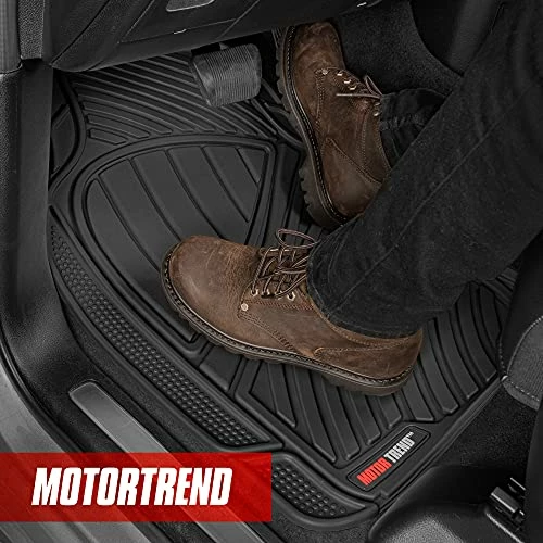 New ???? FlexTough Performance All Weather Rubber Car Floor Mats With Cargo Liner - Full Set Front & Rear Floor Mats For Cars Truck SUV, Automotive Floor Mats (Black) ???? 5 New ???? FlexTough Performance All Weather Rubber Car Floor Mats With Cargo Liner - Full Set Front & Rear Floor Mats For Cars Truck SUV, Automotive Floor Mats (Black) ???? - Image 3