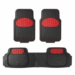 Best reviews of ???? Automotive Floor Mats Red Climaproof For All Weather Protection Universal Fit Heavy Duty Rubber Fits Most Cars, SUVs, And Trucks (Full Set Trim To Fit) FH Group F11500RED ✔️