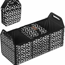 Flash Sale ???? Trunk Organizer, Foldable Car Storage Bag Portable Insulation Cooler Bag Collapsible Vehicle Organizer Divider Storage Totes With 3 Compartment Cargo Tote For Groceries Caddy SUV, Navy Blue ???? -Car Seat Covers shop 51FvXXztcPL. AC