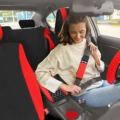 Best Sale ???? Tallew 17 Pcs Black Red Bling Car Accessories Set For ???? Women Leather Steering Wheel Cover Seat Belt Shoulder Pad Armrest Cup Holders Covers Full Crystal Decor Automotive Interior ???? -Car Seat Covers shop 51G3C5zNtmL