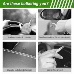 Outlet ???? Ashtray Portable Car Ashtray, Globalstore Smokeless Ashtray With Lid, Mini Car Trash Can Cigar Ashtray With LED Light Cylinder Cup Holder Ashtray For Car Cute Ashtray Windproof For Outdoor Travel Home Sliv ✔️ -Car Seat Covers shop 51GHJ1ROdHL