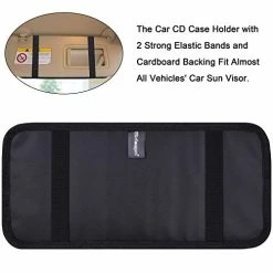 Best Sale ???? Car CD Case Holder, Wisdompro Vehicle Sun Visor Organizer For Cars With 12 DVD Storage Sleeves, 1 Mesh Pocket, 1 Pen Holder And Elastic Strap , Black ???? -Car Seat Covers shop 51GIqStPUIL