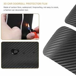 Flash Sale ???? Yuanxi Electronics 4Pcs/Set,Car Door Sill Plate Protectors,Carbon Fibre Vinyl Reflective Car Door Sill Decoration Scuff Plate For Z71 Chevy Silverado Colorado ???? -Car Seat Covers shop 51GPwPJtwQS