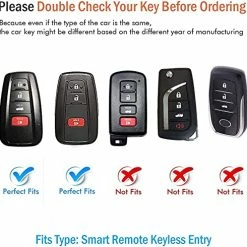 Best Pirce ???? For Toyota Key Fob Cover With Keychain Soft TPU 360 Degree Protection Key Case Compatible With 2018-2021 Camry RAV4 Highlander Avalon C-HR Prius Corolla GT86 Smart Key,White ❤️