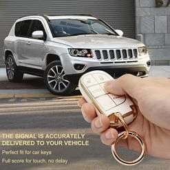 Discount ???? For Jeep Key Fob Cover, Soft Full Protection Key Case Shell Compatible With Jeep Smart Key 3 4 5 Buttons Protector (White) ???? 13 Discount ???? For Jeep Key Fob Cover, Soft Full Protection Key Case Shell Compatible With Jeep Smart Key 3 4 5 Buttons Protector (White) ???? -Car Seat Covers shop 51GzziNQ1OL