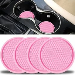 Top 10 ???? Car Cup Coaster, 4PCS Universal Non-Slip Cup Holders Embedded In Ornaments Coaster, Car Interior Accessories, Black ???? -Car Seat Covers shop 51H25LCGvFL. AC