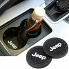 Buy ✨ Prugpth Car Cup Holder Coaster Inserts 2Pcs Car Logo Auto Anti Slip Cup Holder Insert Coaster For Fit Car Accessories (FitJeep) ????