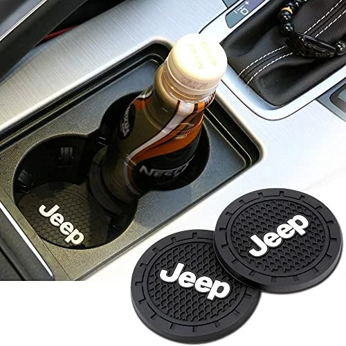 Buy ✨ Prugpth Car Cup Holder Coaster Inserts 2Pcs Car Logo Auto Anti Slip Cup Holder Insert Coaster For Fit Car Accessories (FitJeep) ???? 3 Buy ✨ Prugpth Car Cup Holder Coaster Inserts 2Pcs Car Logo Auto Anti Slip Cup Holder Insert Coaster For Fit Car Accessories (FitJeep) ????