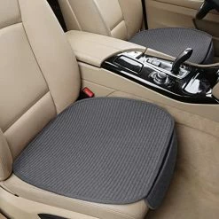 Best Sale ???? Hikeaglauto Car Seat Covers Cushion Pad 2PCS For Auto Supplies Universal Anti-Slip, Prevent Leather Seats From Burning In ☀️ Summer & ???? Jeans Fading(2Pcs Black) Gray-2fron ???? -Car Seat Covers shop 51HJeA7pcL. AC
