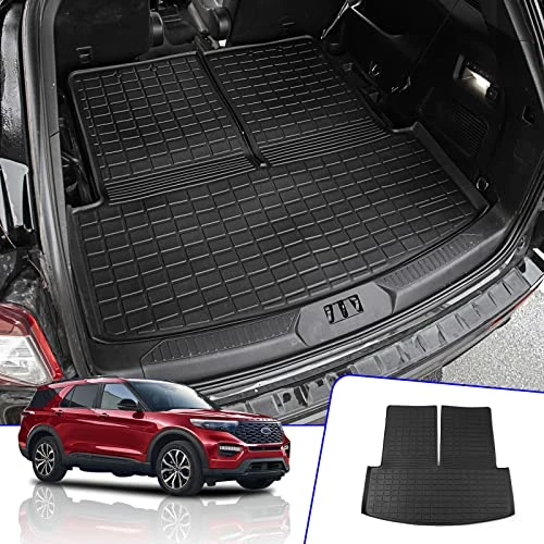 Best Pirce ???? Fit 2020-2023 Ford Explorer Cargo Liner TPE Seat Back Mat Rear Trunk Mat For 6&7 Passenger 2022 Explorer Accessories (Trunk Mats With Backrest Mat) ???? 3 Best Pirce ???? Fit 2020-2023 Ford Explorer Cargo Liner TPE Seat Back Mat Rear Trunk Mat For 6&7 Passenger 2022 Explorer Accessories (Trunk Mats With Backrest Mat) ????