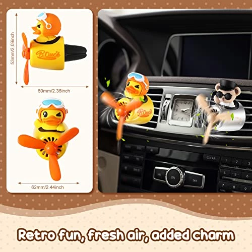 Budget ???? 5 Pcs Car Air Fresheners Cartoon Bear Pilot Cute Diffuser Rotating Propeller Vent Accessories Ornament Outlet Yellow Duck Fan Smell Clips For Perfume Automotive Decoration ❤️ 4 Budget ???? 5 Pcs Car Air Fresheners Cartoon Bear Pilot Cute Diffuser Rotating Propeller Vent Accessories Ornament Outlet Yellow Duck Fan Smell Clips For Perfume Automotive Decoration ❤️ - Image 2