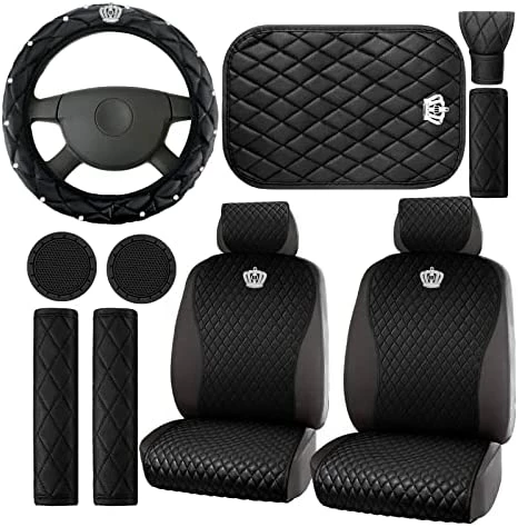 New ???? Tallew Pink Car Accessories Set Car Seat Covers Full Set Steering Wheel Cover Headrest Cover Center Console Pad Cup Cup Holders Seat Belt Pads Gear Cover For ???? Women Girl Car Interior Decor (Front Set) ???? 9 New ???? Tallew Pink Car Accessories Set Car Seat Covers Full Set Steering Wheel Cover Headrest Cover Center Console Pad Cup Cup Holders Seat Belt Pads Gear Cover For ???? Women Girl Car Interior Decor (Front Set) ???? - Image 7