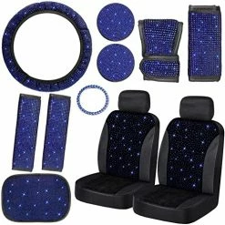 Promo ⌛ Frienda 13 Pack Bling Car Seat Covers Set Car Diamond Accessories Rhinestone Crystal Steering Wheel Cover, Bling Velvet Breathable Seat Cover, Glitter Center Console Pad Universal Car Interior White ???? 19 Promo ⌛ Frienda 13 Pack Bling Car Seat Covers Set Car Diamond Accessories Rhinestone Crystal Steering Wheel Cover, Bling Velvet Breathable Seat Cover, Glitter Center Console Pad Universal Car Interior White ???? -Car Seat Covers shop 51I5EcOyJPL. AC