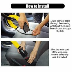 Discount ✨ Steering Wheel Lock Seat Belt Lock Security Anti-Theft ???? Handbag Lock Fit Most Cars Vehicle SUV Golf Cart Red ???? -Car Seat Covers shop 51IJDAxEn7L