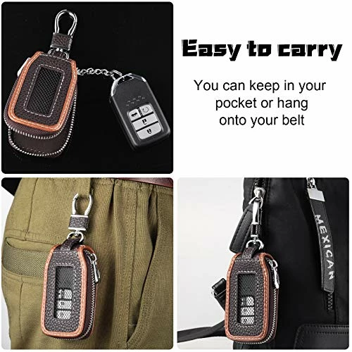 Coupon ???? 2 Pieces Leather Car Key Chain Case Holder Auto Key Fob Holder Smart Protector Cover(Brown) ⌛ 5 Coupon ???? 2 Pieces Leather Car Key Chain Case Holder Auto Key Fob Holder Smart Protector Cover(Brown) ⌛ - Image 3