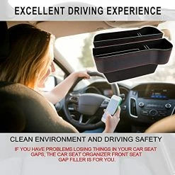 Best Sale ⭐ Jiaji Car Seat Gap Filler Organizer, 2 Pack Multifunctional Car Seat Organizer, Auto Console Side Storage Box With Cup Holders 2 Seat Hooks For Drink, Car Organizer Front Seat For Holding Phone, ???? Sunglasses New Version ???? -Car Seat Covers shop 51IW6dGEoeL