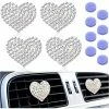 Cheap ???? 4 Pieces Crystal Air Vent Clips Charms Car Vent Air Fresheners Rhinestone Oil Diffuser Vent Clip Car Fesheners For ???? Women Heart Car Scents Bling Car Interior Accessories For Wom ???? -Car Seat Covers shop 51IsXIEugYL