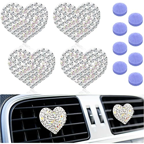 Cheap ???? 4 Pieces Crystal Air Vent Clips Charms Car Vent Air Fresheners Rhinestone Oil Diffuser Vent Clip Car Fesheners For ???? Women Heart Car Scents Bling Car Interior Accessories For Wom ???? 3 Cheap ???? 4 Pieces Crystal Air Vent Clips Charms Car Vent Air Fresheners Rhinestone Oil Diffuser Vent Clip Car Fesheners For ???? Women Heart Car Scents Bling Car Interior Accessories For Wom ????