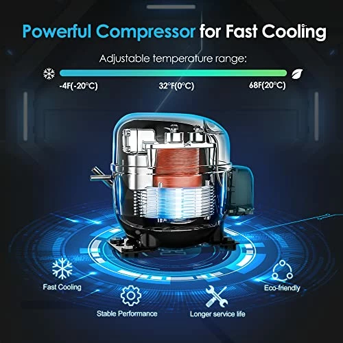 Coupon ❤️ 12 Volt Refrigerators, -4℉~68℉, 58 Quart Portable Freezer Electric Cooler 12/24V DC & 120-240V AC, Removable Clapboards, Car Fridge For Car, RV, Camping, Travel, Fishing, Outdoor Or Home ✔️ 5 Coupon ❤️ 12 Volt Refrigerators, -4℉~68℉, 58 Quart Portable Freezer Electric Cooler 12/24V DC & 120-240V AC, Removable Clapboards, Car Fridge For Car, RV, Camping, Travel, Fishing, Outdoor Or Home ✔️ - Image 3