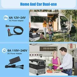 Buy ???? 12 Volt Refrigerator 55 Quarts Car Refrigerator (-4℉~50℉), Portable Car Freezer Fridge With 12/24V DC 100/240V AC Adapter For Camping Travel And Truck RV SUV Van Boat Home Use Black-grey ???? -Car Seat Covers shop 51J78IbXlrL