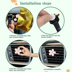 Best deal ???? Car Air Fresheners Vent Clips: Car Decorations, Flower Air Freshener Car Clips, Scented Ceramic Aroma Diffuser Stone Essential Oil Diffuser Clips, Bling Car Accessories, Flower Vent Clips 5 Pack ✔️ -Car Seat Covers shop 51JNKivvSaL