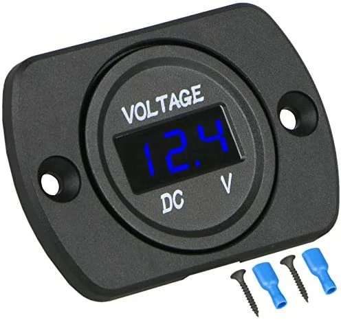 Flash Sale ???? DC 12V 24V Car Voltmeter LED Digital Display Voltmeter Panel, Waterproof Digital Round Panel Voltage Tester Gauge Meter With Terminals For Boat Marine Vehicle Motorcycle Truck ATV UTV (Blue Light) Gr ❤️ 12 Flash Sale ???? DC 12V 24V Car Voltmeter LED Digital Display Voltmeter Panel, Waterproof Digital Round Panel Voltage Tester Gauge Meter With Terminals For Boat Marine Vehicle Motorcycle Truck ATV UTV (Blue Light) Gr ❤️ - Image 10
