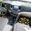 Promo ???? 26 Pieces Sunflower Car Accessories,Sunflower Car Seat Covers Full Set Floor Car Mat Steering Wheel Cover Seat Belt Shoulder Pads Center Armrest Pad Gear Cover Handbrake Cover Car Interior Decor ???? -Car Seat Covers shop 51JxLCjALhL