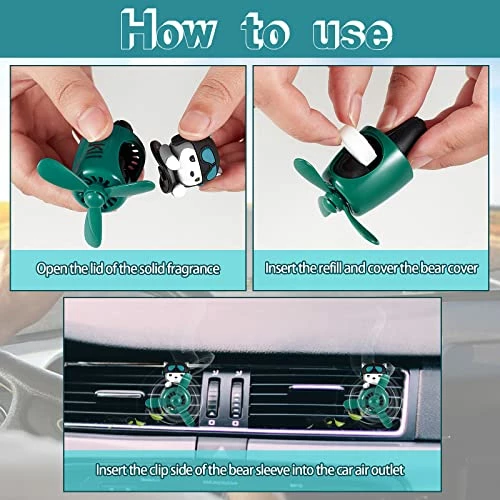 Best Sale ???? 2 Pcs Pilot Car Air Freshener Cute Bear Outlet Fan Cartoon Airplane Rotating Propeller Automotive Diffusers Scent Vent Clip Aroma Diffuser Perfume Decoration Accessories Gifts ???? 5 Best Sale ???? 2 Pcs Pilot Car Air Freshener Cute Bear Outlet Fan Cartoon Airplane Rotating Propeller Automotive Diffusers Scent Vent Clip Aroma Diffuser Perfume Decoration Accessories Gifts ???? - Image 3