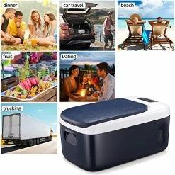Hot Sale ???? Car Refrigerator 12 Volt Portable Mini Fridge17 Quart 16 Liter Intelligent Control Panel -4℉-68℉ LED Electric DC 12V/24V 100-240V AC For Beverage Wine Seafood Fruits Travel ???? -Car Seat Covers shop 51KFy9ghjIL