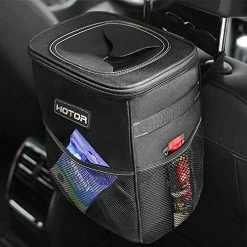 Best Sale ⌛ Car Trash Can With Lid And Storage Pockets, 100% Leak-Proof Car Organizer, Waterproof Car Garbage Can, Multipurpose Trash Bin For Car - Black ???? -Car Seat Covers shop 51KaPIl1VL