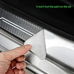 Best reviews of ???? 4pcs/Set Door Entry Guard Carbon Fiber Textured Leather Car Door Sill Protector Stickers Compatible With Rav4 A Compatible With Rav4 ❤️ -Car Seat Covers shop 51LW36cgXMS