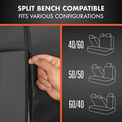 Flash Sale ???? Croc Skin Faux Leather Car Seat Covers, Full Set Gray – Front And Back Split Bench Seat Covers, Airbag Compatible, Interior Covers For Cars Trucks Vans And SUVs Charcoal ???? -Car Seat Covers shop 51LWFvnFfEL