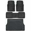 Flash Sale ???? Original FlexTough Black Rubber Car Floor Mats With Trunk Cargo Liner - All Weather Automotive Floor Mats, Heavy Duty Trim To Fit Design, Floor Liners For Cars Truck Van SUV ⌛ -Car Seat Covers shop 51La3DPukgL