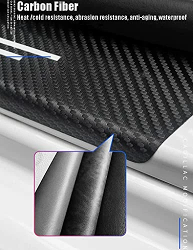 Flash Sale ???? 4Pcs/Set Premium Carbon Fiber Door Sill Protectors Door Sill Decoration Sticker Front/Rear For Deadpool Car Accessories Universal Fitdea ⌛ 4 Flash Sale ???? 4Pcs/Set Premium Carbon Fiber Door Sill Protectors Door Sill Decoration Sticker Front/Rear For Deadpool Car Accessories Universal Fitdea ⌛ - Image 2