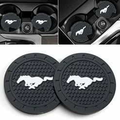 Budget ???? Car Coaster For Ford Mustang Recessed Silicone Non-Slip Bling Crystal Drink Coaster For Car Interior Accessories 2.76 Inch 2 Pieces Bm-01-new ???? -Car Seat Covers shop 51Lp7lUaAAL. AC
